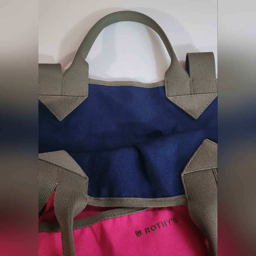 Rothy's Pink and Olive Tote Bag - Picture 7 of 11